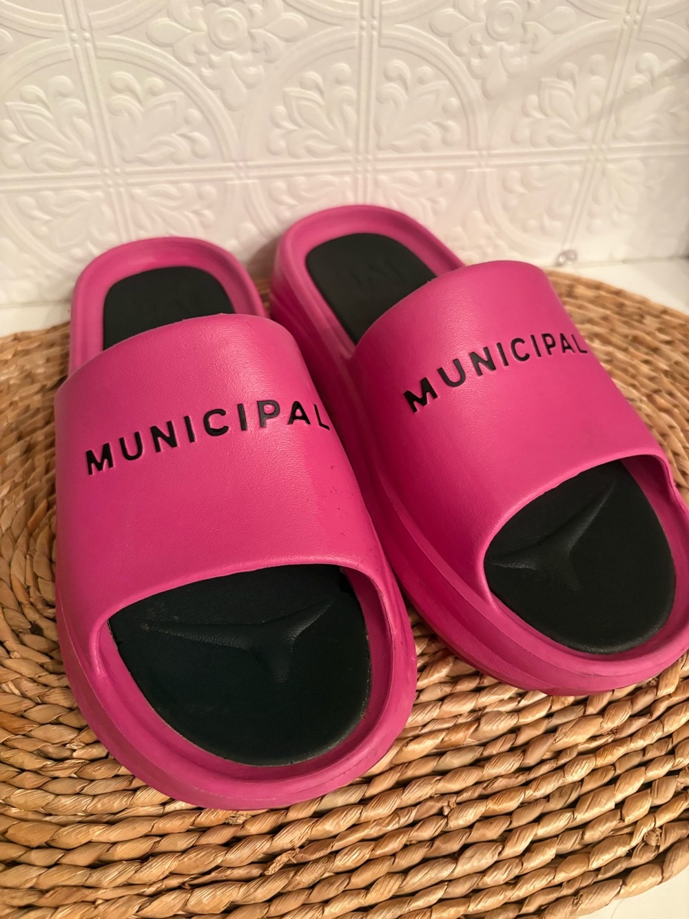 Pink Municipal Podium Slides